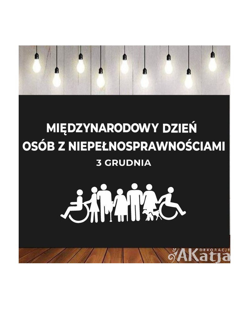 Międzynarodowy Dzień Osób z Niepełnosprawnościami- wycinanka z kartonu