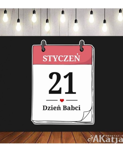 Kartka z kalendarza: Dzień Babci i Dziadka - zestaw dekoracji do gazetek szkolnych