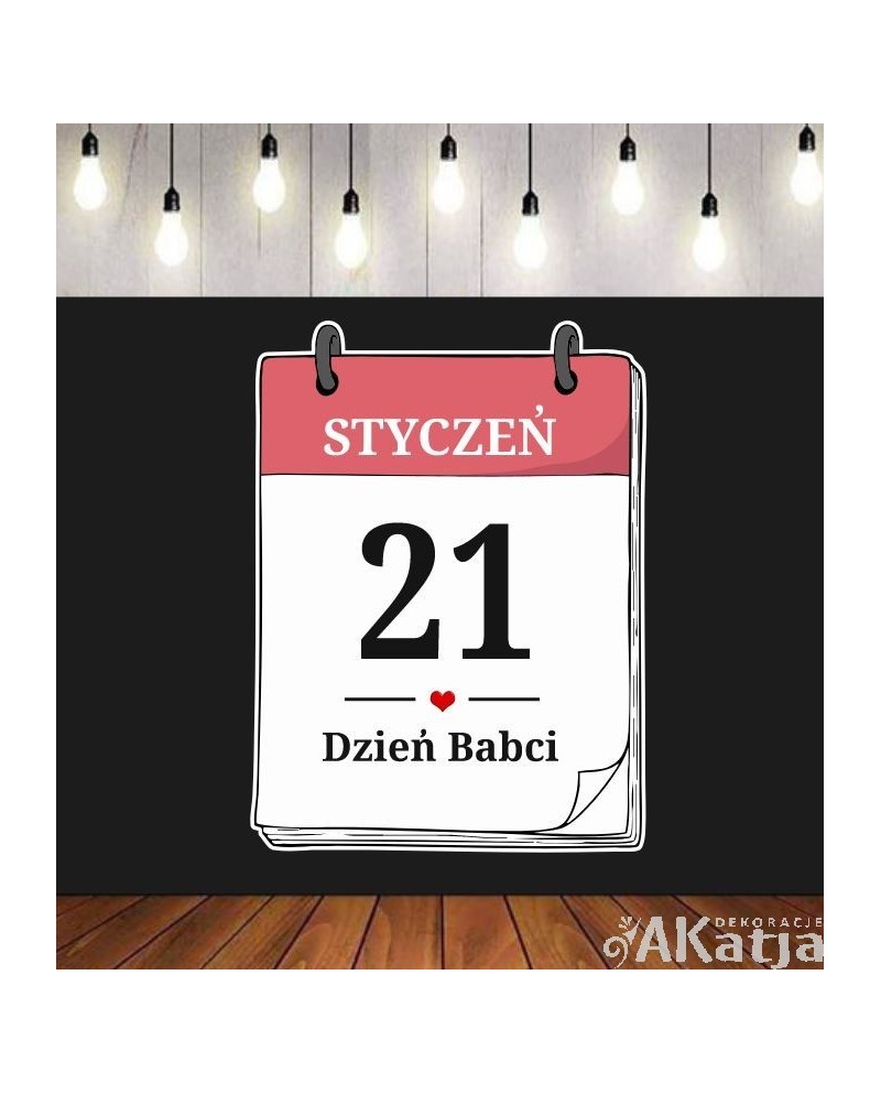 Kartka z kalendarza: Dzień Babci i Dziadka - zestaw dekoracji do gazetek szkolnych