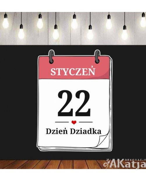Kartka z kalendarza: Dzień Dziadka - zestaw dekoracji do gazetek szkolnych