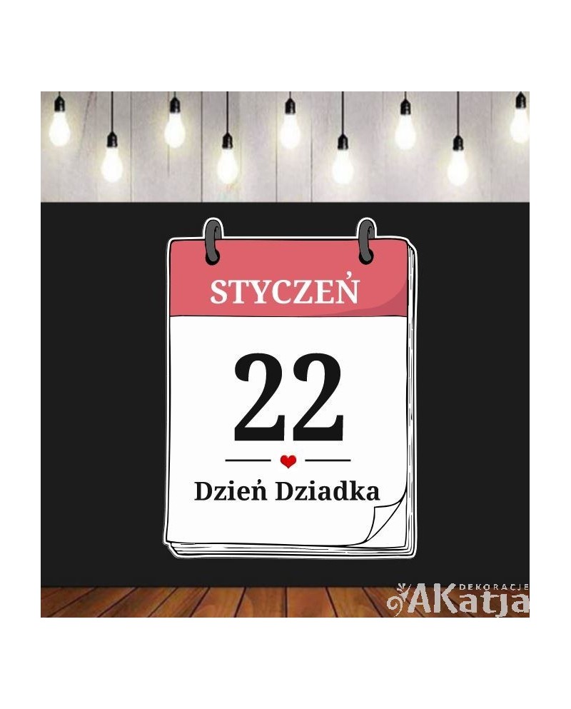 Kartka z kalendarza: Dzień Dziadka - zestaw dekoracji do gazetek szkolnych