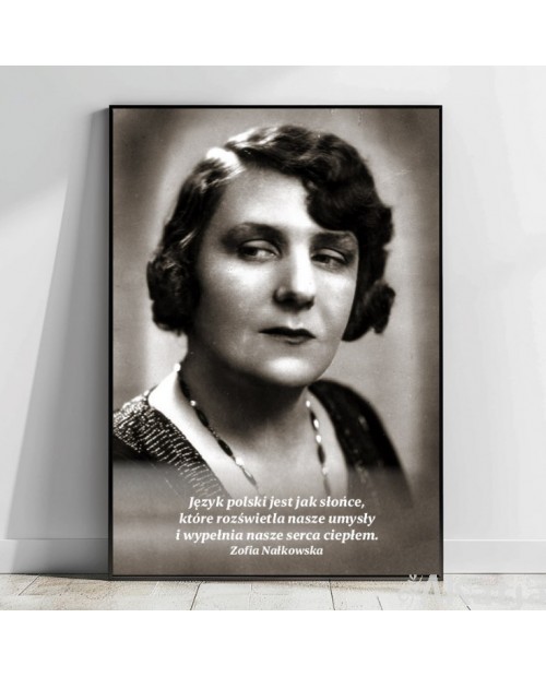 Plakat z napisem: Język polski jest jak słońce...