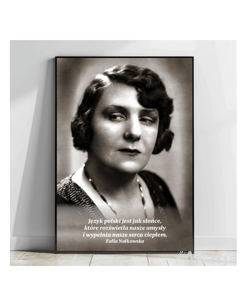 Plakat z napisem: Język polski jest jak słońce...