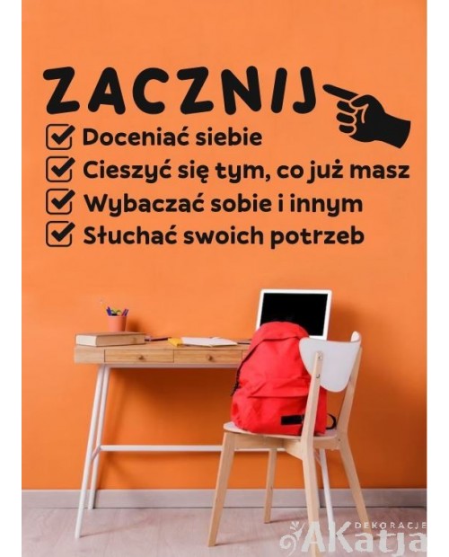 Zacznij- naklejka na ścianę