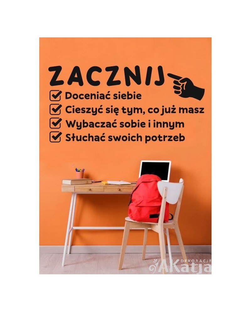 Zacznij- naklejka na ścianę