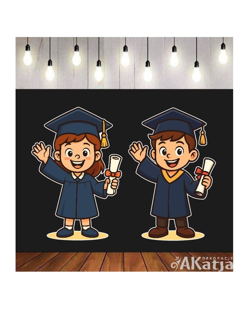 Uczniowie Absolwenci - zestaw dekoracji do gazetek szkolnych