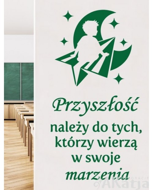 Przyszłość należy do tych, którzy wierzą w swoje marzenia- naklejka na ścianę