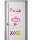Przyszłość świata jest w tej klasie- naklejka na drzwi sali lekcyjnej