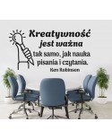 Kreatywność jest ważna- naklejka na ścianę