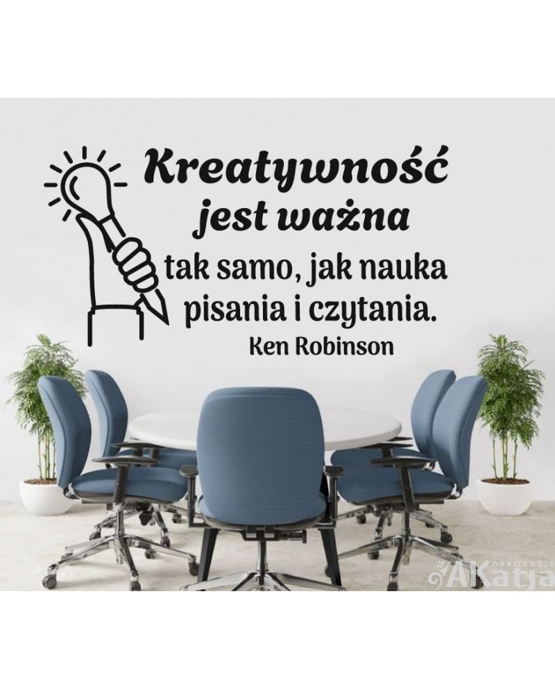 Kreatywność jest ważna- naklejka na ścianę
