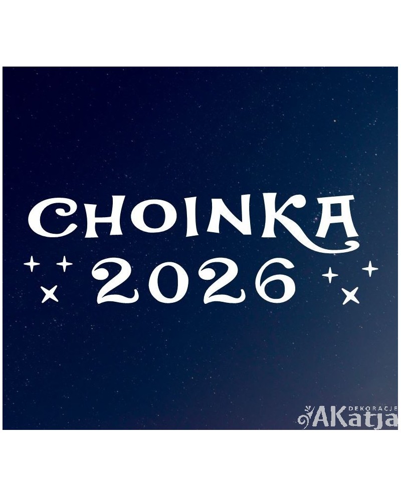 Napis CHOINKA 2026 - wycinanka z kartonu