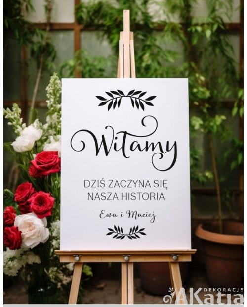 Naklejka ślubna Nasza historia