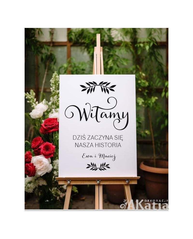 Naklejka ślubna Nasza historia