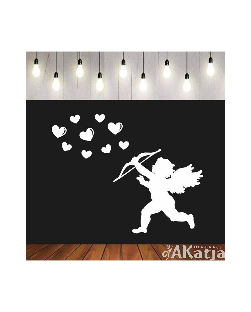 Anioł Kupidyn- wycinanka z kartonu