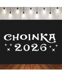 Napis CHOINKA 2026 - wycinanka z kartonu