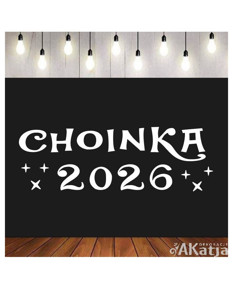 Napis CHOINKA 2026 - wycinanka z kartonu