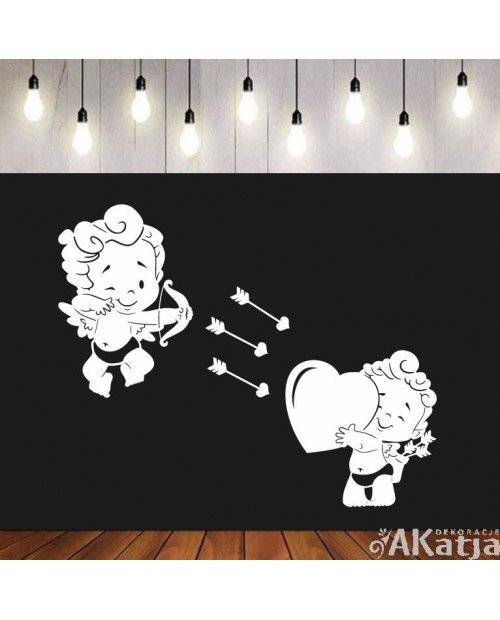 Anioły Amorki- wycinanka z kartonu