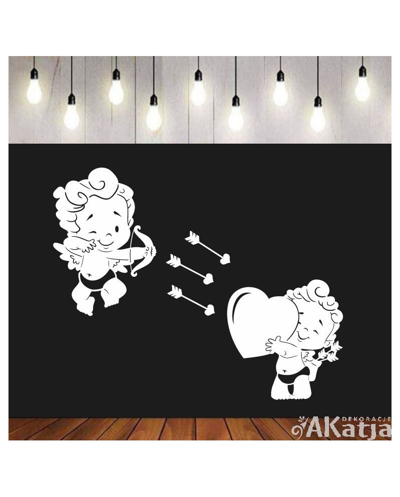 Anioły Amorki- wycinanka z kartonu