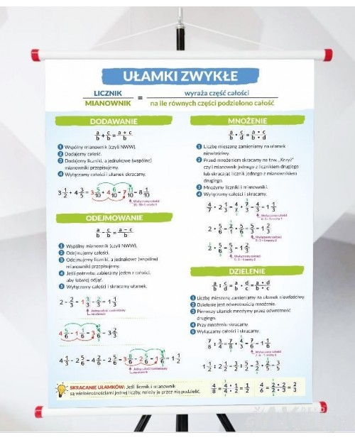 Plansza- Ułamki zwykłe