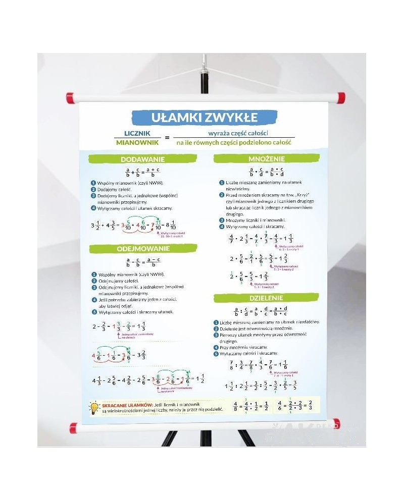 Plansza- Ułamki zwykłe