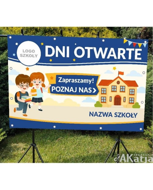 Dni otwarte- baner do szkoły i przedszkola