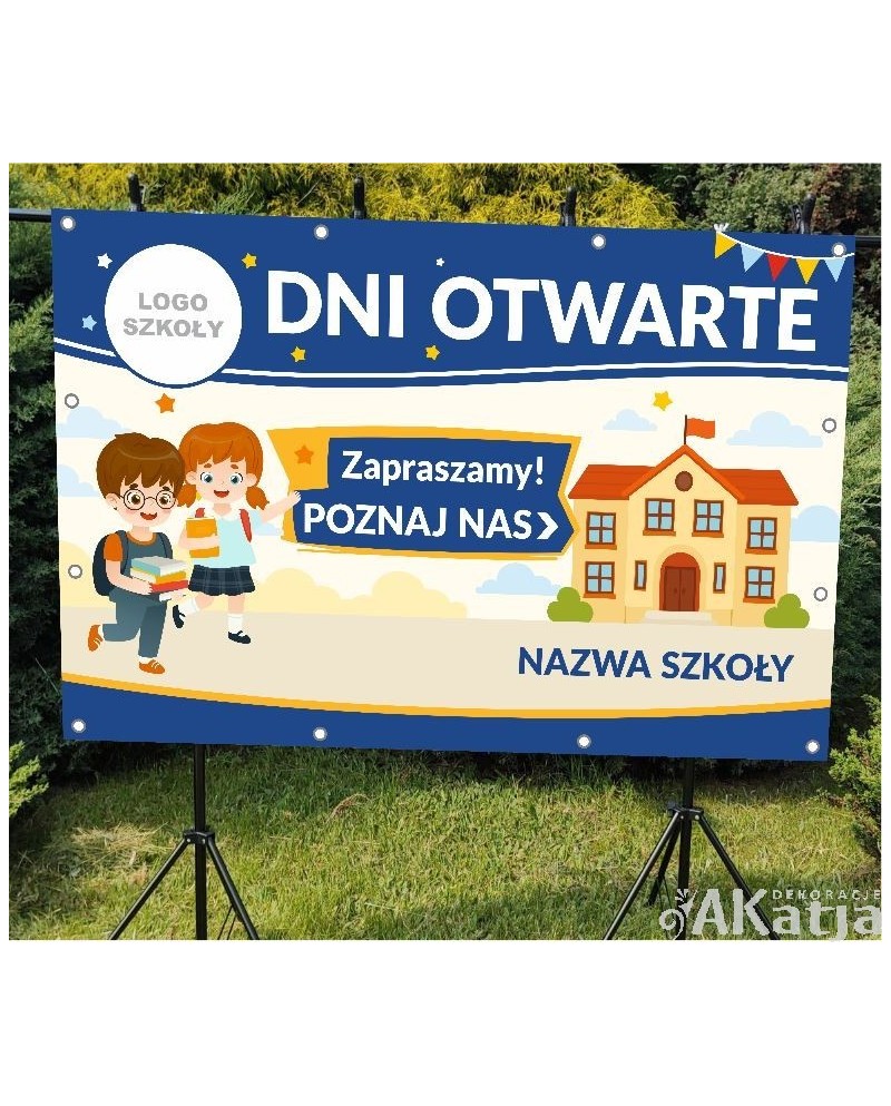 Dni otwarte- baner do szkoły i przedszkola