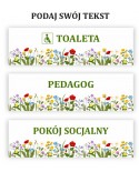 Tabliczka z kwiatuszkami- TWÓJ TEKST