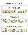 Tabliczka z kwiatuszkami- TWÓJ TEKST