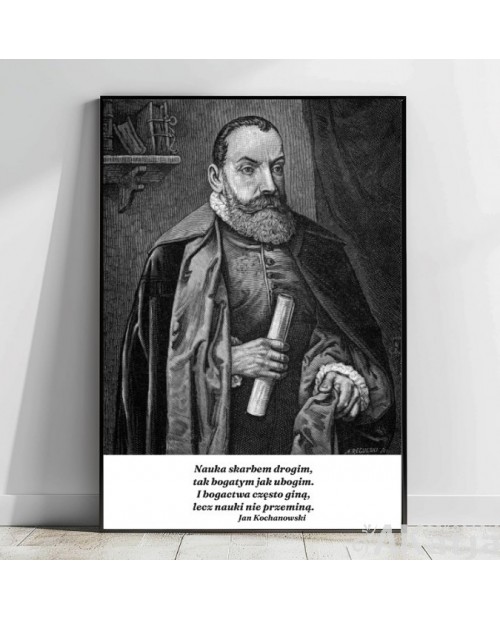 Plakat z napisem: Nauka skarbem drogim...