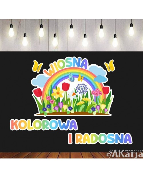 Wiosna kolorowa i radosna- zestaw dekoracji do gazetek szkolnych