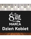 Napis: 8 marca Dzień Kobiet- wycinanka z kartonu