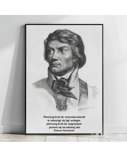 Plakat z napisem: Pierwszy krok do zrzucenia niewoli...