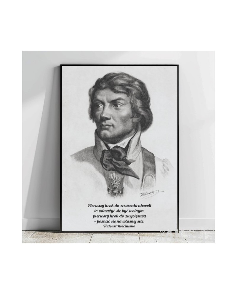 Plakat z napisem: Pierwszy krok do zrzucenia niewoli...