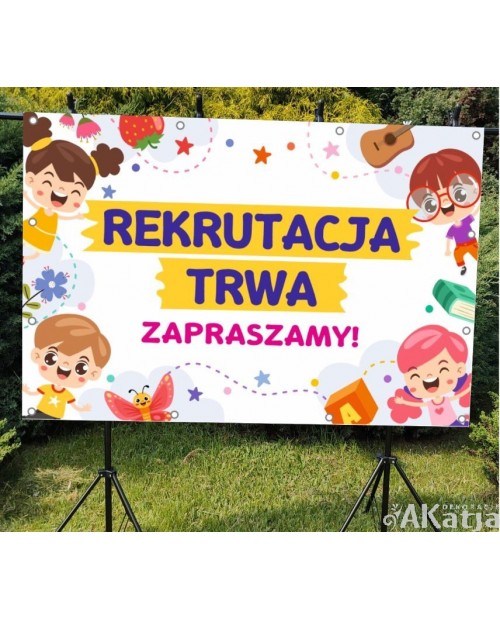 Rekrutacja trwa- baner do szkoły i przedszkola