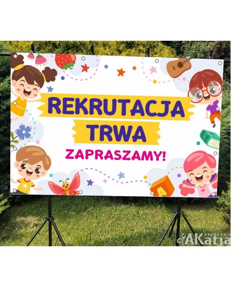 Rekrutacja trwa- baner do szkoły i przedszkola