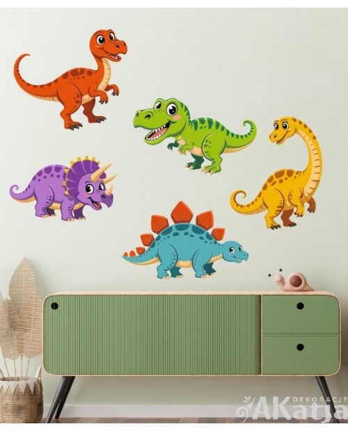 Dinozaury- zestaw kolorowych naklejek