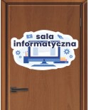 Naklejka na drzwi sali lekcyjnej- informatyka