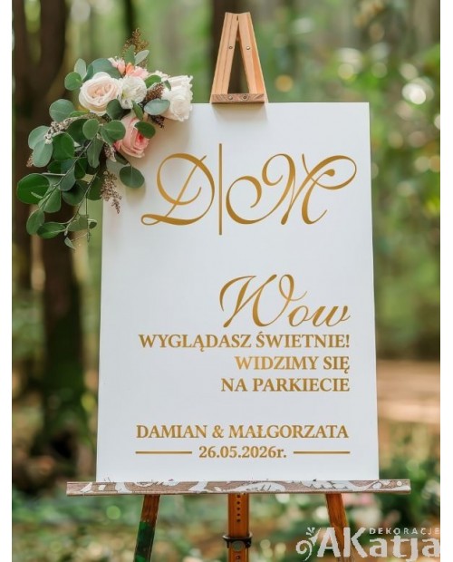 Naklejka ślubna: Wow wyglądasz świetnie!