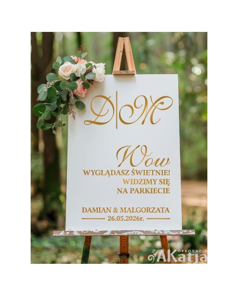 Naklejka ślubna: Wow wyglądasz świetnie!