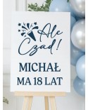 Naklejka urodzinowa z dowolnym imieniem i liczbą urodzin: Ale czad!