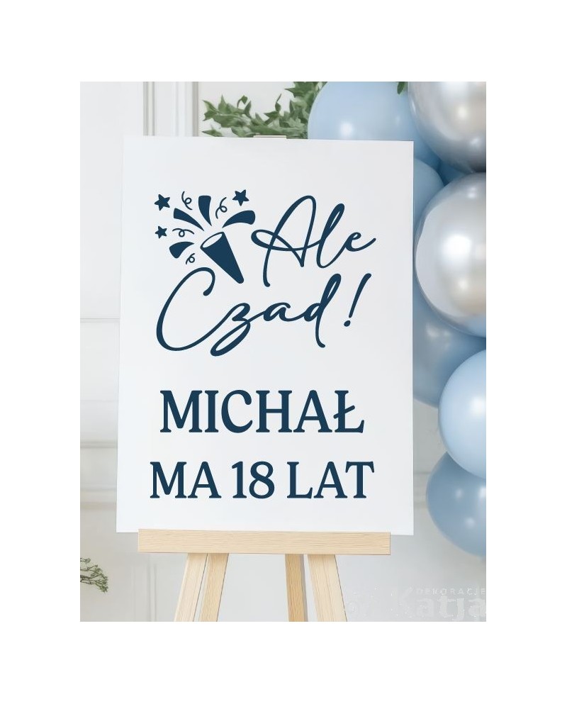 Naklejka urodzinowa z dowolnym imieniem i liczbą urodzin: Ale czad!