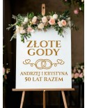 Naklejka okazjonalna: Złote gody
