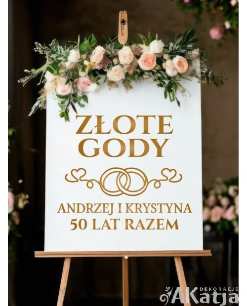 Naklejka okazjonalna: Złote gody