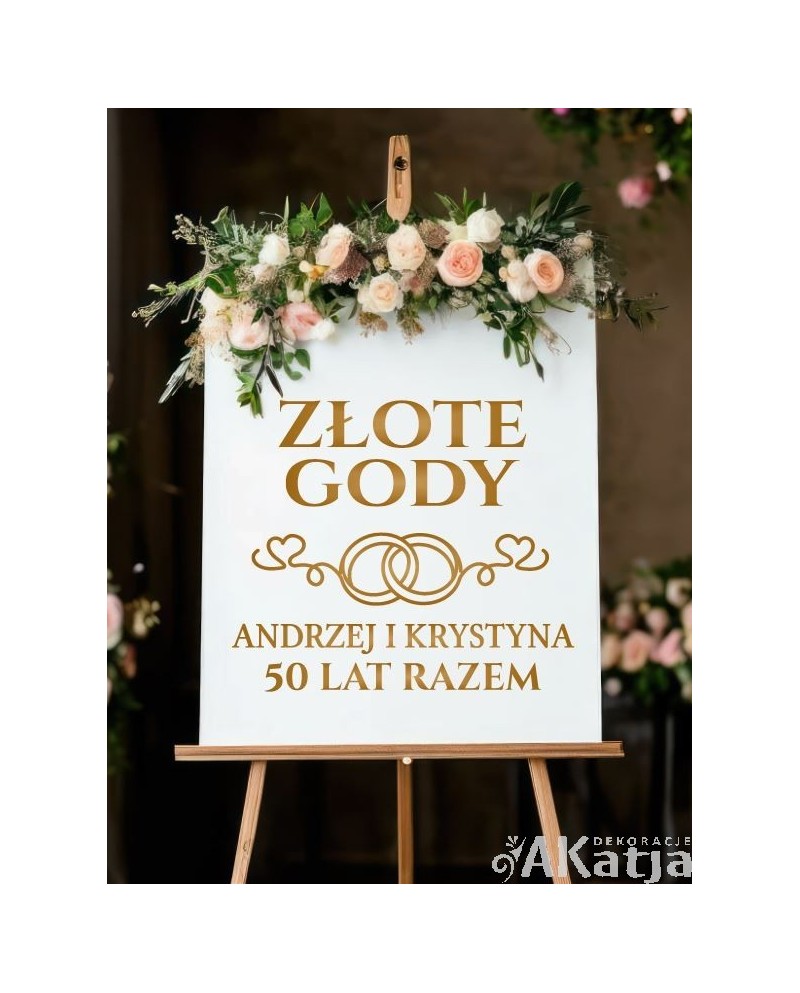 Naklejka okazjonalna: Złote gody