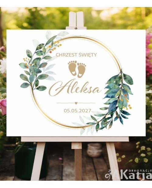 Plansza Chrzest Święty- Subtelne Listki