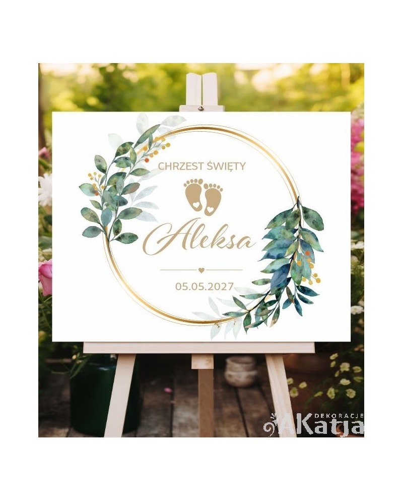 Plansza Chrzest Święty- Subtelne Listki
