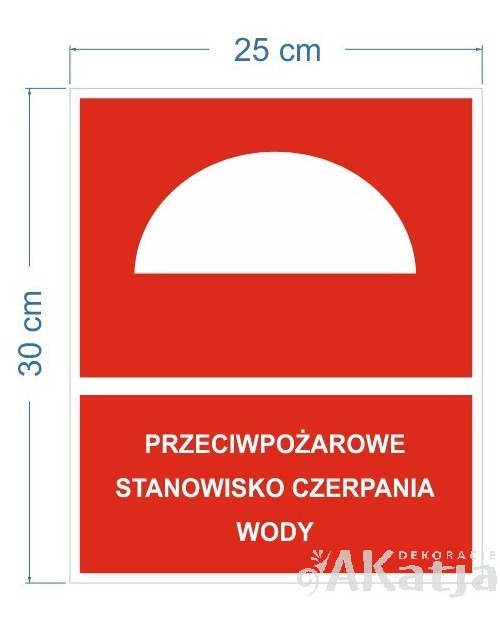 Tabliczka Przeciwpożarowe stanowisko czerpania wody