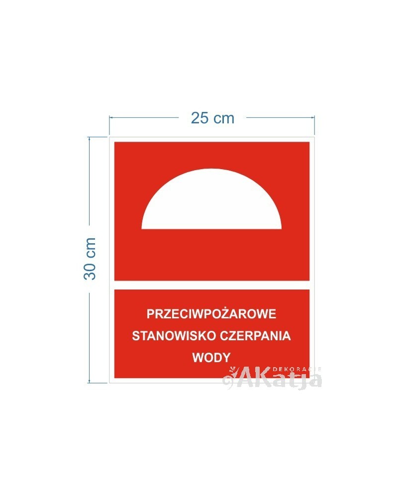 Tabliczka Przeciwpożarowe stanowisko czerpania wody