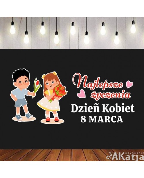 Dzień Kobiet: najlepsze życzenia- zestaw dekoracji do gazetek szkolnych