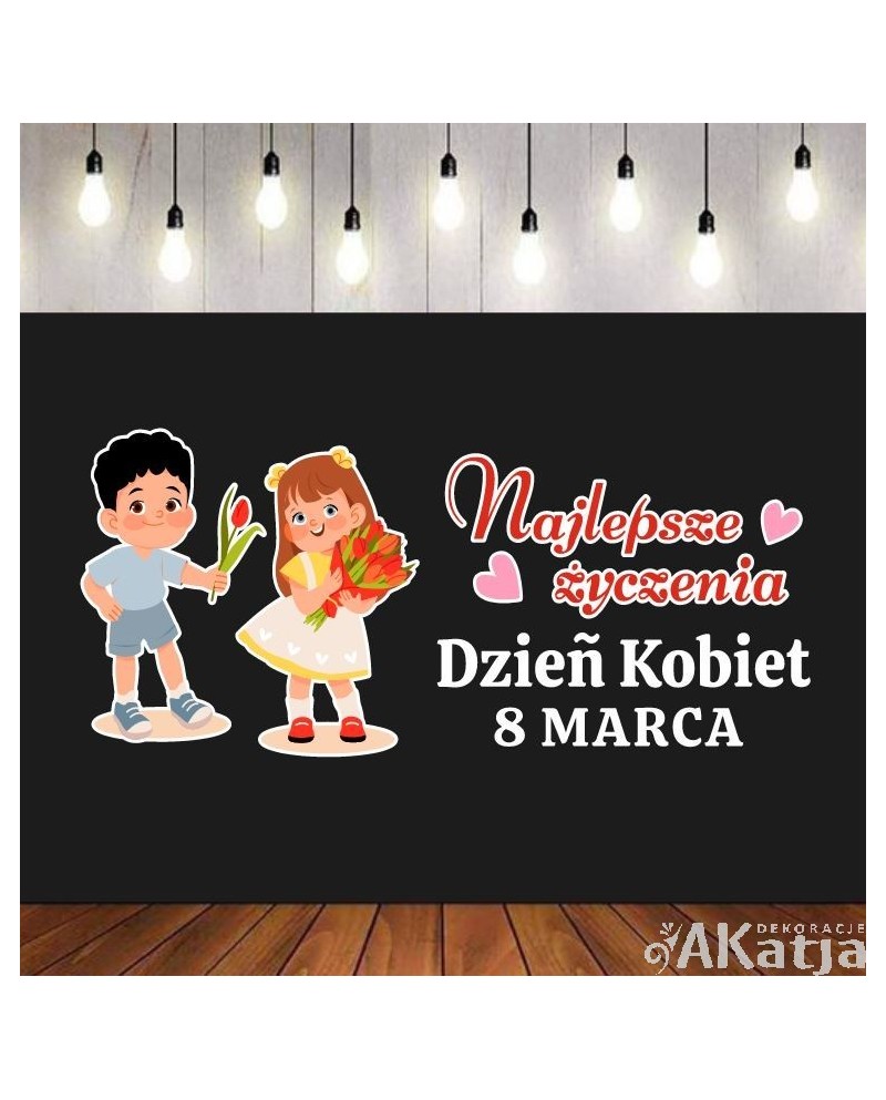 Dzień Kobiet: najlepsze życzenia- zestaw dekoracji do gazetek szkolnych